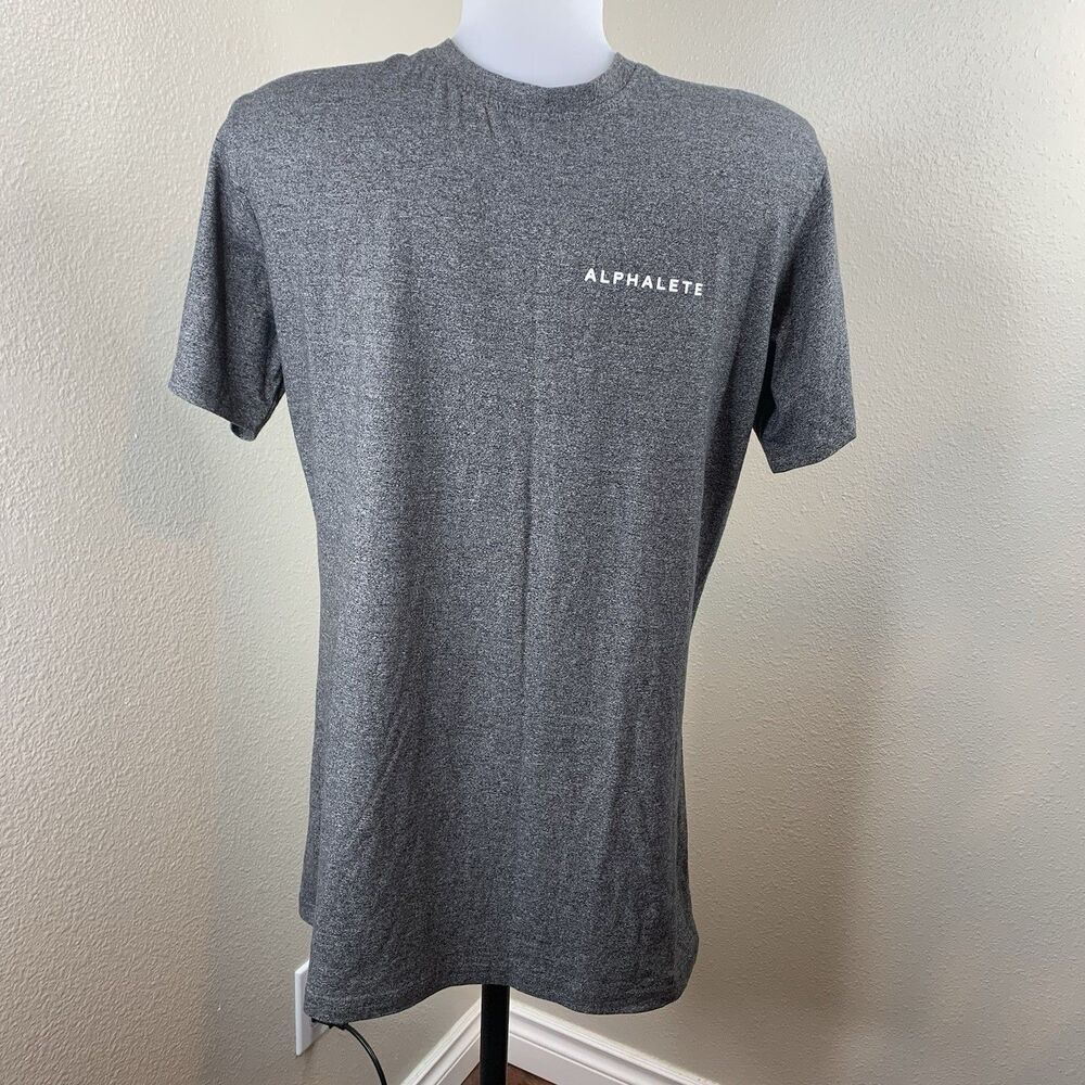 Alphalete Training Activewear Gym Short Sleeve Tshirt Men’s Sz Medium Gray Nice!